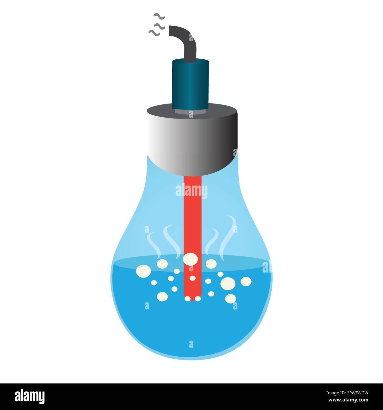 Caldaia per esperimenti scientifici di laboratorio Illustrazione Vettoriale
