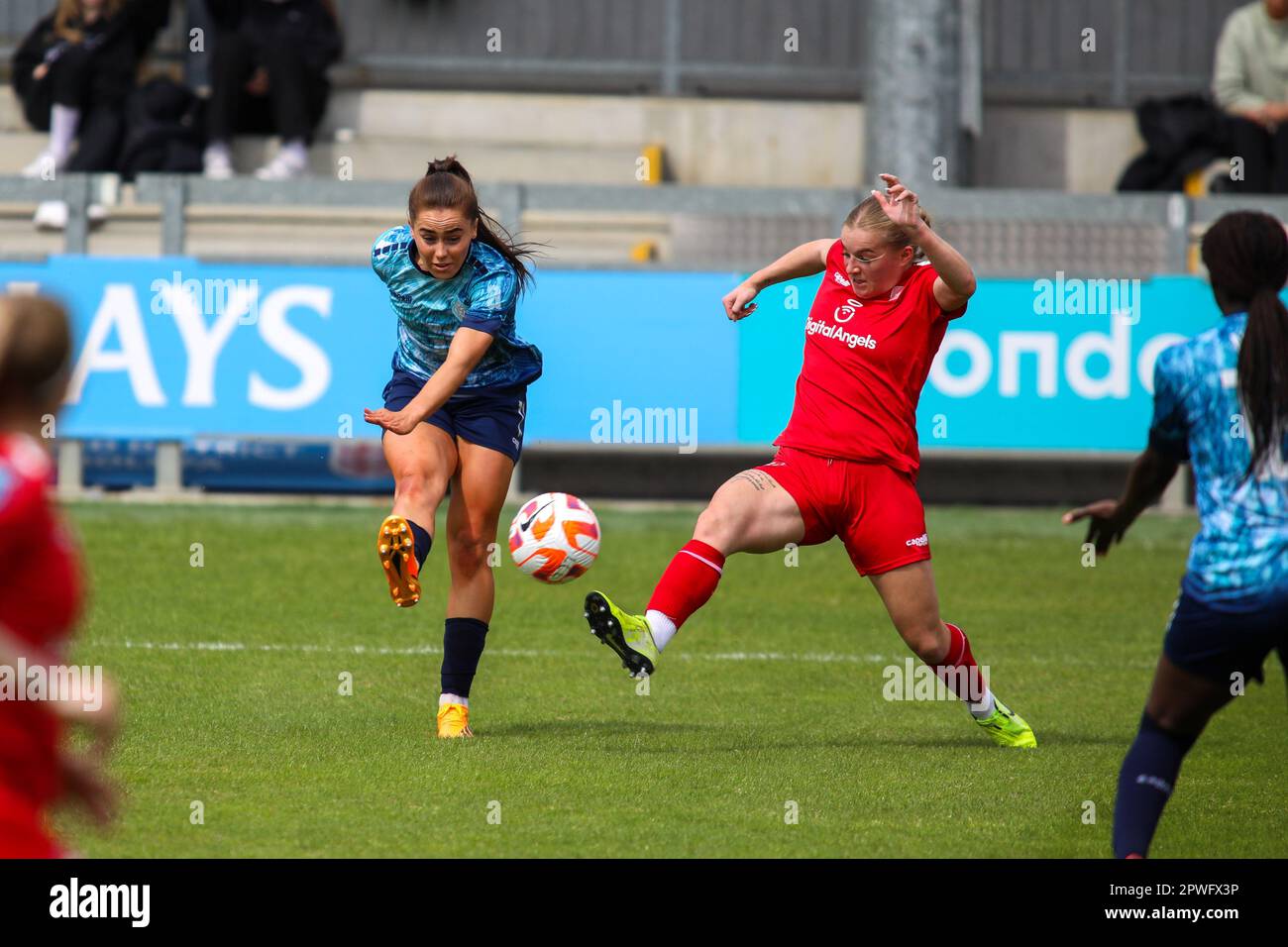 Londra, Regno Unito. 30th Apr, 2023. Londra, Inghilterra, 30th 2023 aprile: Jamie-Lee Napier (11 London City Lionesses) segna durante la partita di fa Women's Championship tra London City Lionesses e Coventry United a Londra, Inghilterra. (Alexander Canillas/SPP) Credit: SPP Sport Press Photo. /Alamy Live News Foto Stock