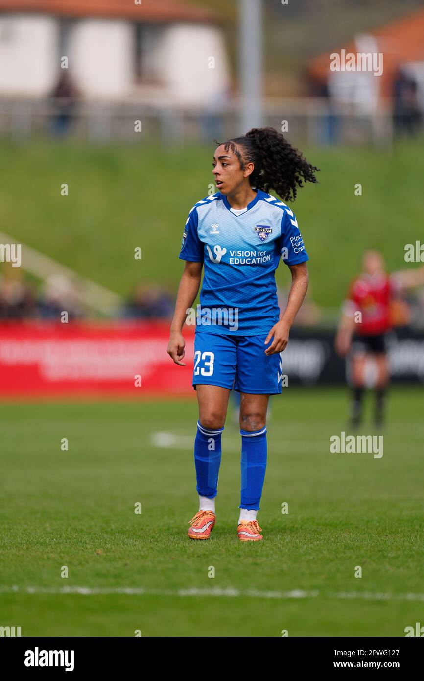 Lewes, Regno Unito. 30th Apr, 2023. Lewes, Inghilterra, 30th 2023 aprile: Jess Clarke (23 Durham) in azione durante la partita di football della fa Womens Championship tra Lewes e Durham al Dripping Pan di Lewes, Inghilterra. (James Whitehead/SPP) Credit: SPP Sport Press Photo. /Alamy Live News Foto Stock