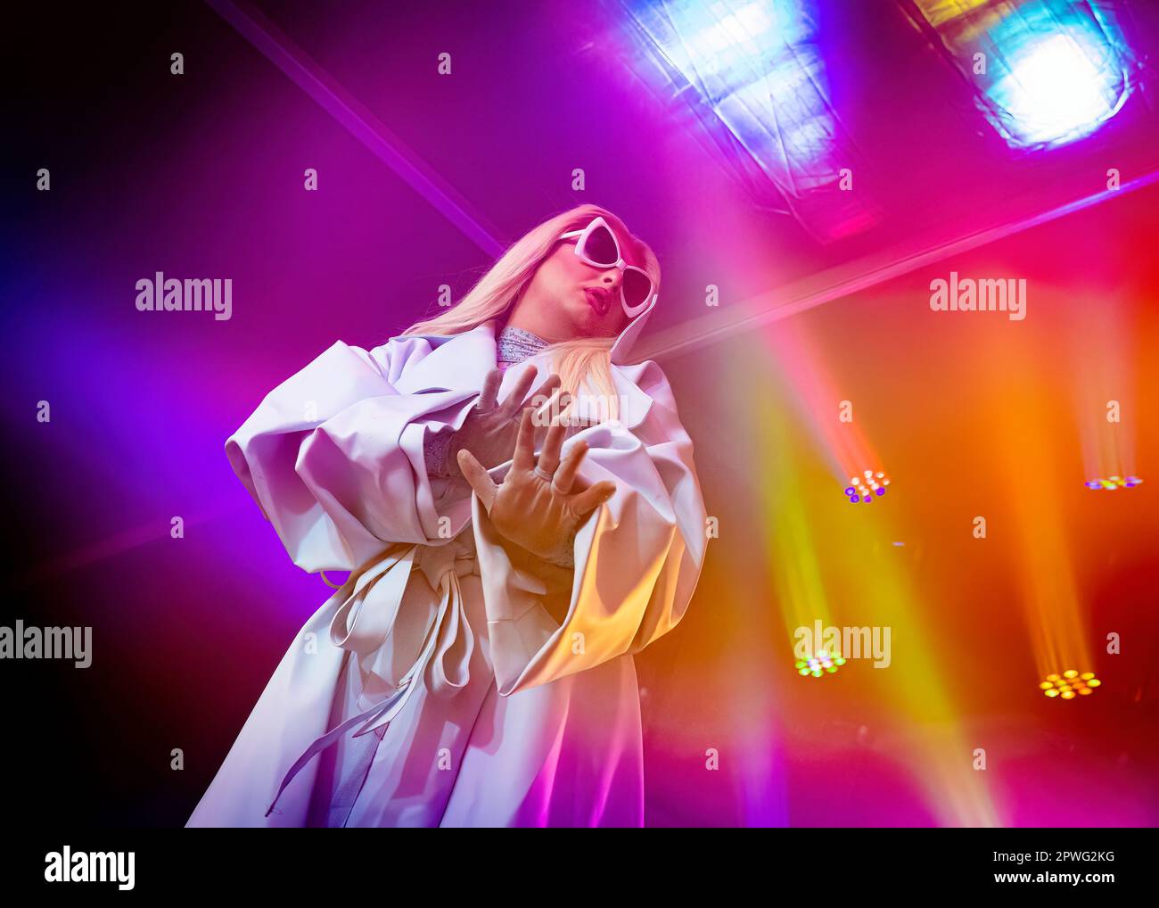 Cheryl Hole, Drag Race UK, HotHaus Arena, Poptasia Festival, Gloucester Park, Basildon, Essex © Clarissa Debenham (Film Free Photography) / Alamy Foto Stock