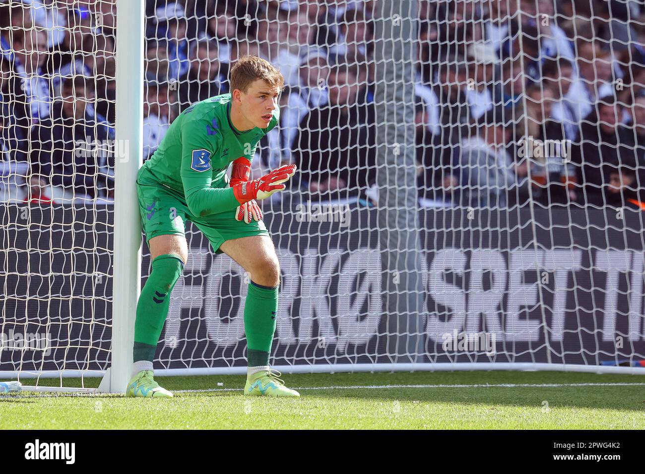 Copenaghen, Danimarca. 30th Apr, 2023. Il portiere Mads Hermansen (1) di Broendby SE visto durante il Superliga match 3F tra FC Copenhagen e Broendby IF a Parken a Copenhagen. (Photo Credit: Gonzales Photo/Alamy Live News Foto Stock