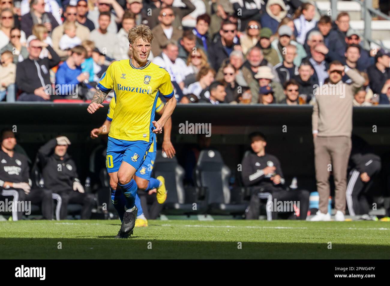 Copenaghen, Danimarca. 30th Apr, 2023. Daniels WASS (10) di Broendby SE visto durante il Superliga match 3F tra FC Copenhagen e Broendby IF al Parken di Copenhagen. (Photo Credit: Gonzales Photo/Alamy Live News Foto Stock