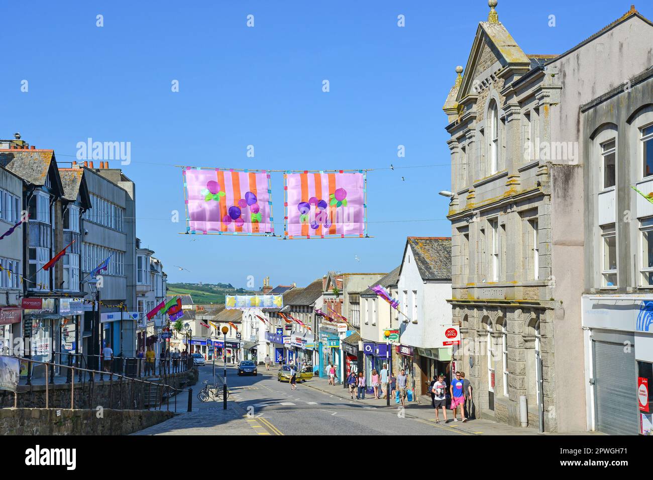 Mercato ebreo Street, Penzance, Cornwall, England, Regno Unito Foto Stock