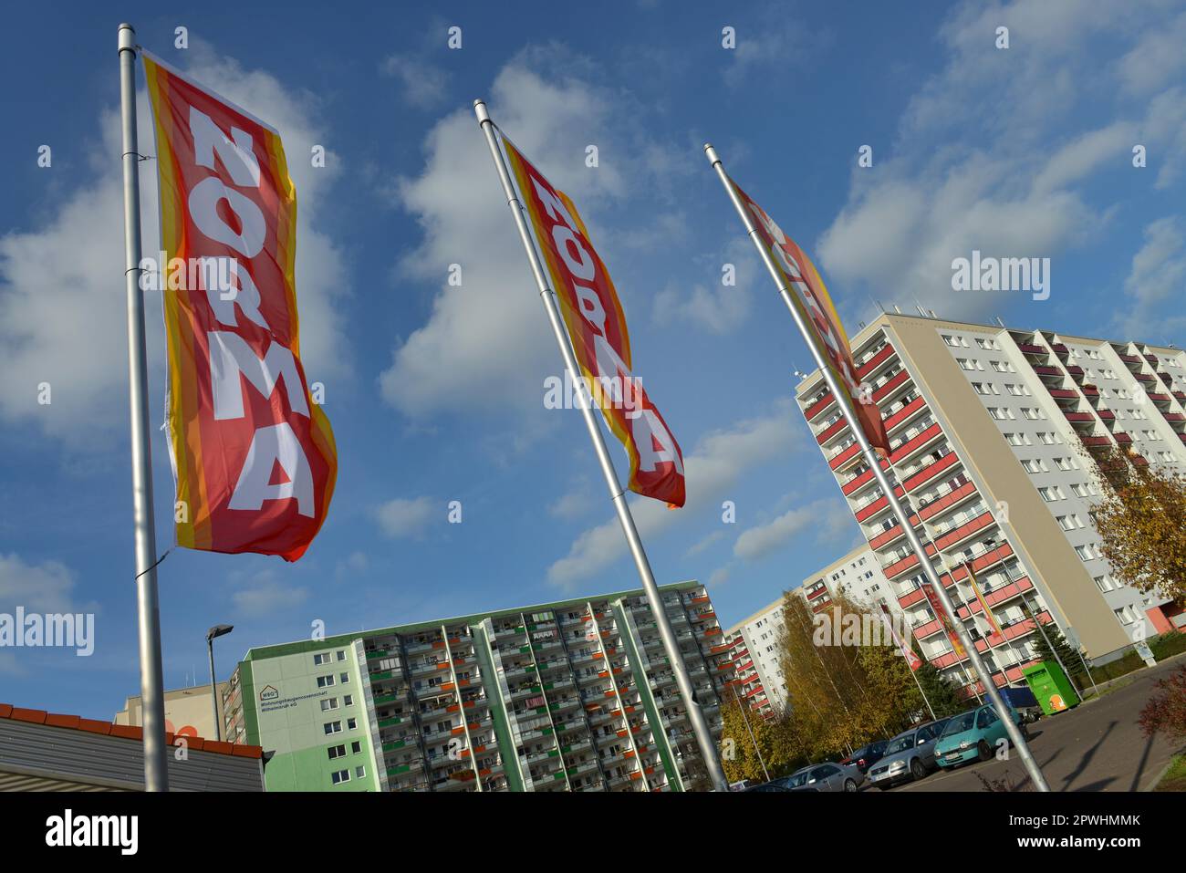 Edifici prefabbricati, Bruno-Alitz-Strasse, Buch, Berlino, Germania Foto Stock