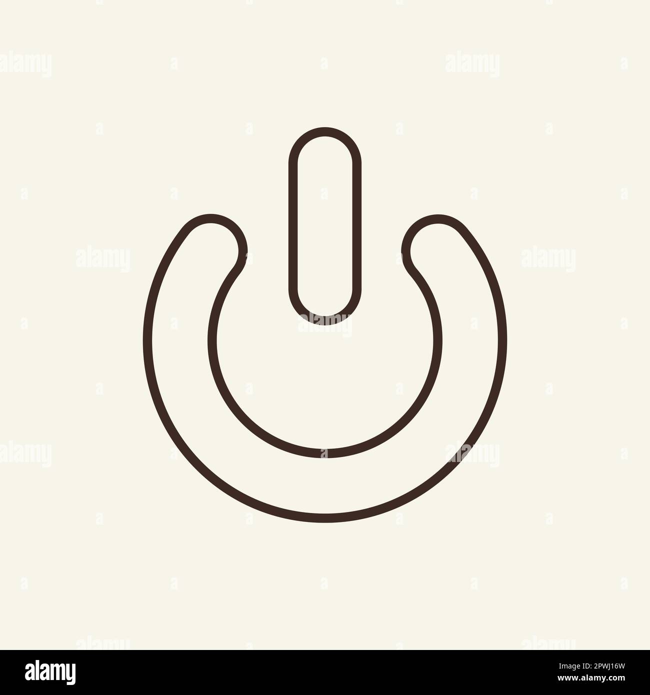 Icona della riga del pulsante di avvio Illustrazione Vettoriale