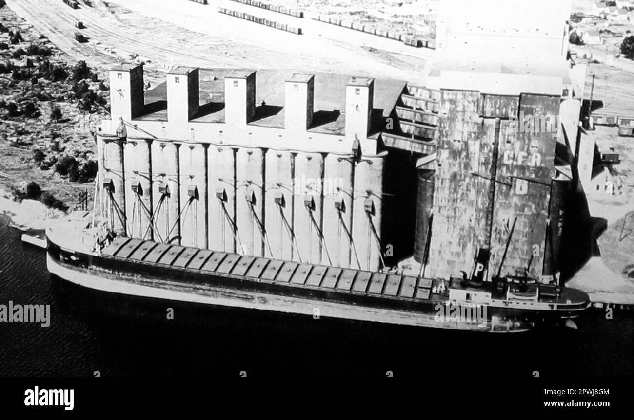 Elevatore della granella, Fort William, Canada, inizio 1900s Foto Stock
