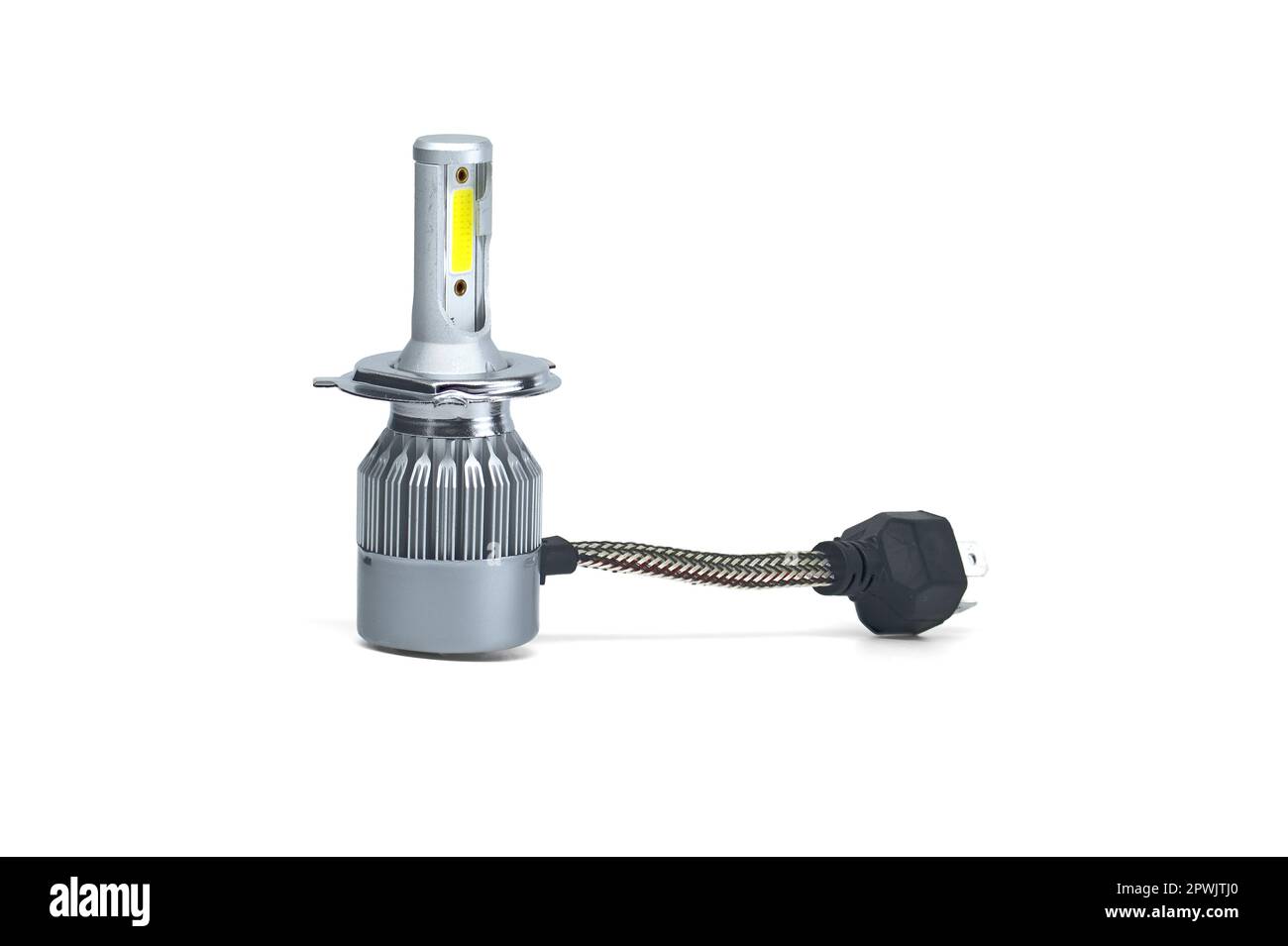 Lampada per fari a LED CAR H4 isolata su sfondo bianco Foto stock - Alamy