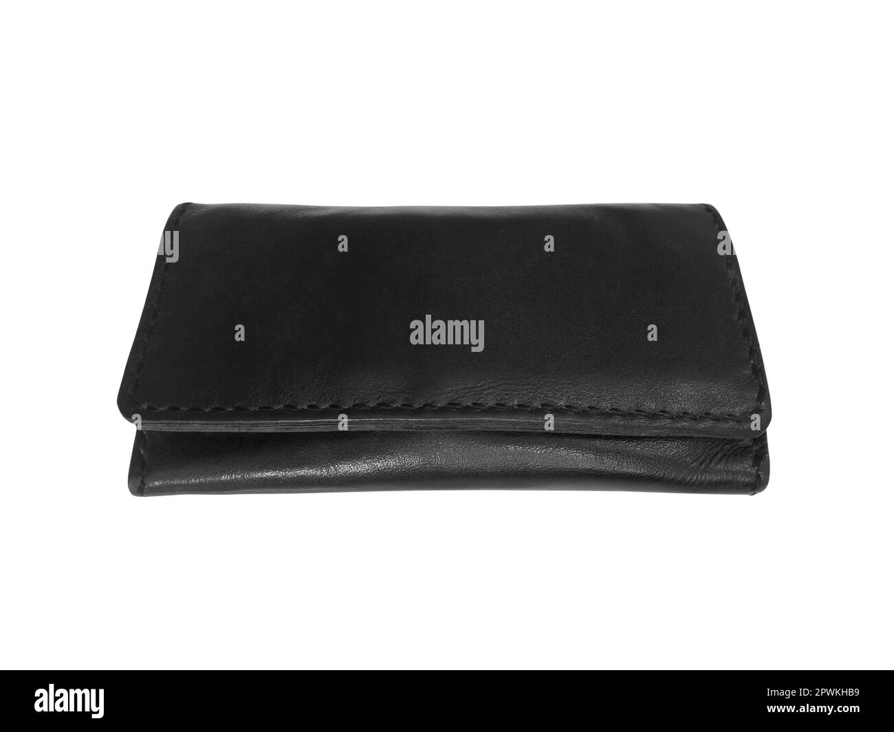 Portafoglio in pelle isolati su sfondo bianco Foto Stock