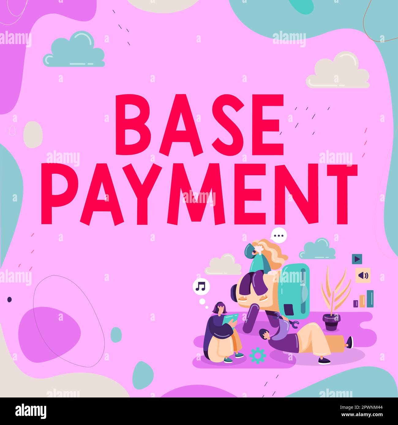 Ispirazione che mostra il pagamento base del segno, l'importo della retribuzione del concetto aziendale per un periodo di lavoro standard, una commessa o una posizione Foto Stock