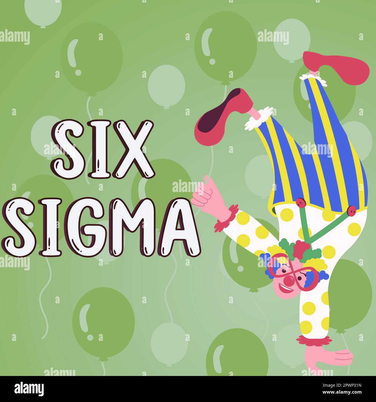 Mostra Six Sigma, tecniche di gestione del concetto Internet per migliorare i processi aziendali Foto Stock