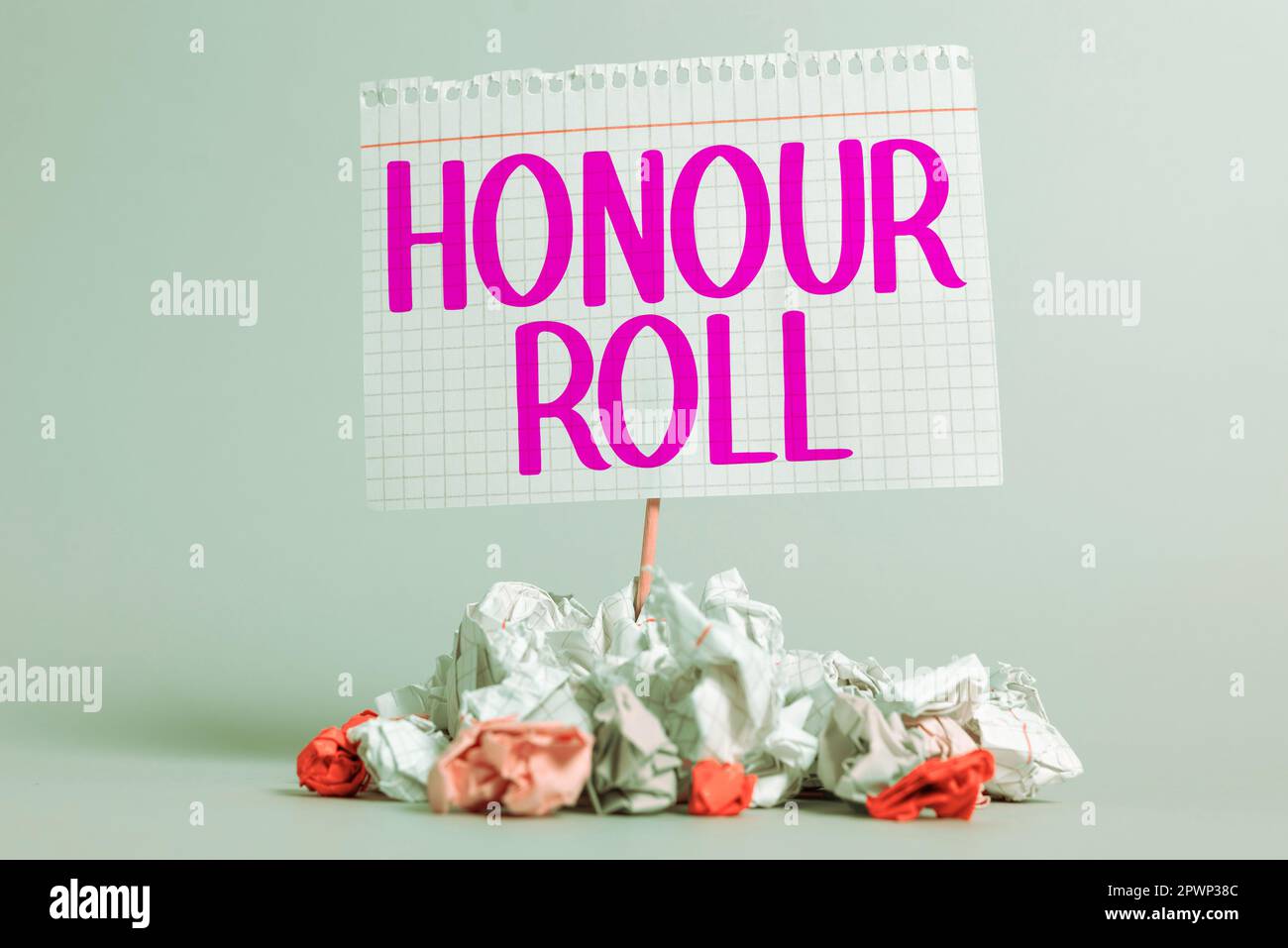 Calligrafia testo Honour Roll, concetto che significa alto rispetto grande stima per i vostri genitori anziani Foto Stock