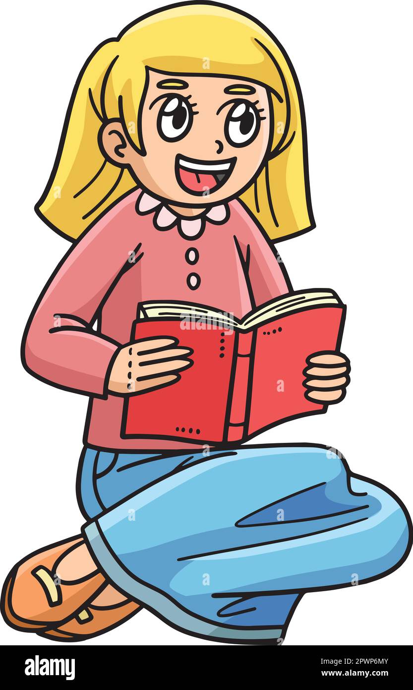 Mamma raccontare storie Cartoon colorato Clipart Illustrazione Vettoriale