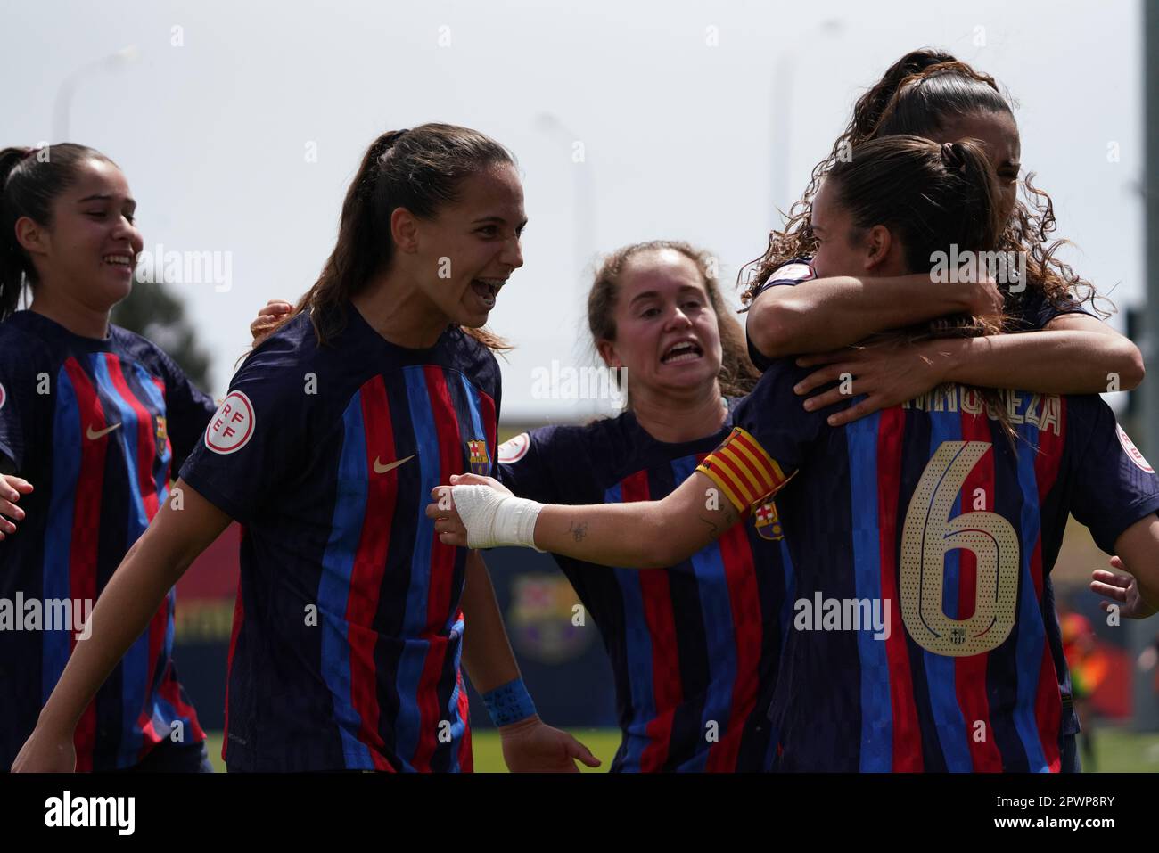 Ari Mingueza - FC Barcellona B Femenino 3-2 RCDEspanyol Femenino Foto Stock