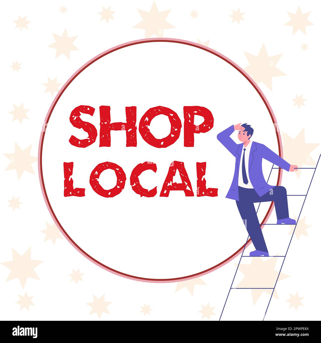 Scrittura di testo Shop locale, Word scritto su una preferenza per acquistare prodotti e servizi locali Foto Stock