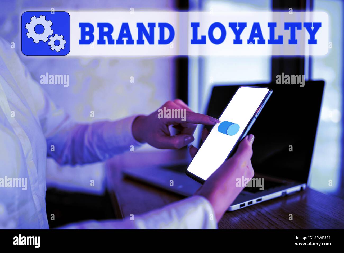 Segno che mostra Brand Loyalty, Business idea ripetere l'acquisto Ambassador Patronage Favorite Trusted Foto Stock