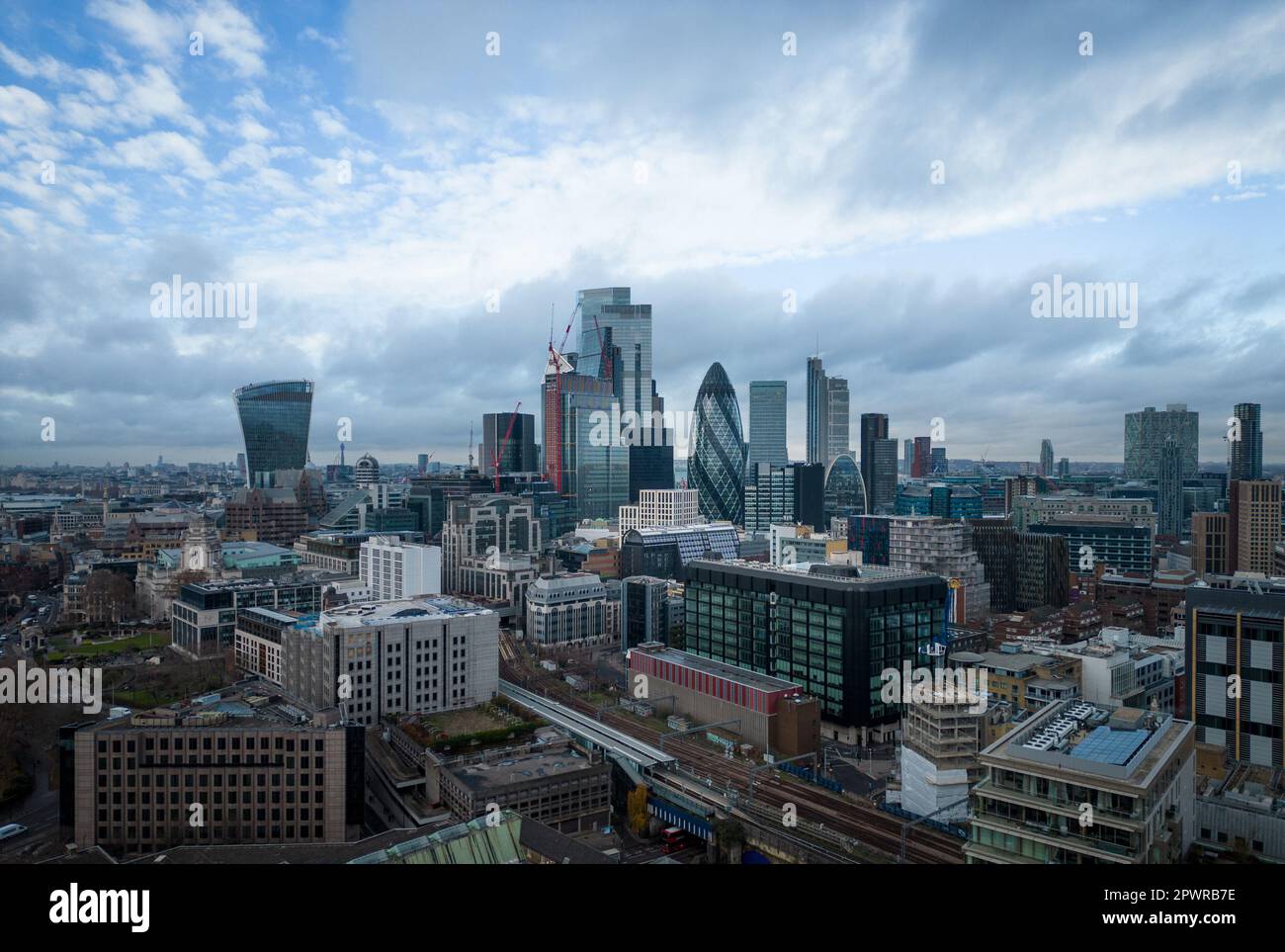 Città di Londra dall'alto - LONDRA, REGNO UNITO - 20 DICEMBRE 2022 Foto Stock