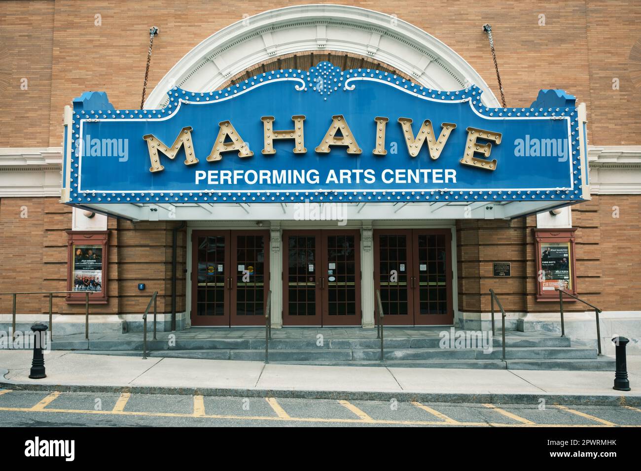 Insegna d'epoca del Mahaiwe Performing Arts Center, Great Barrington, Massachusetts Foto Stock