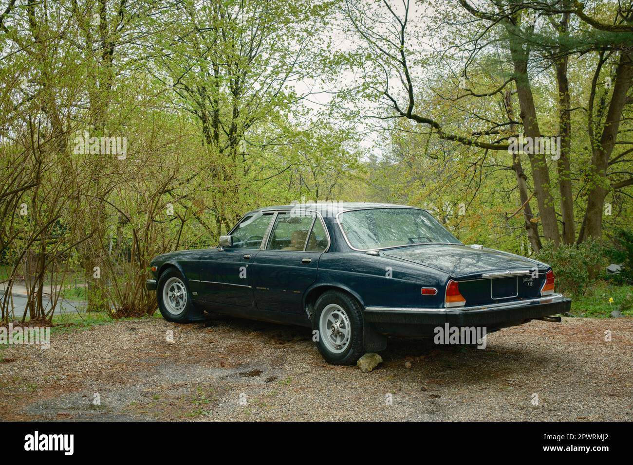 Jaguar vintage XJ6, Lenox, Massachusetts Foto Stock