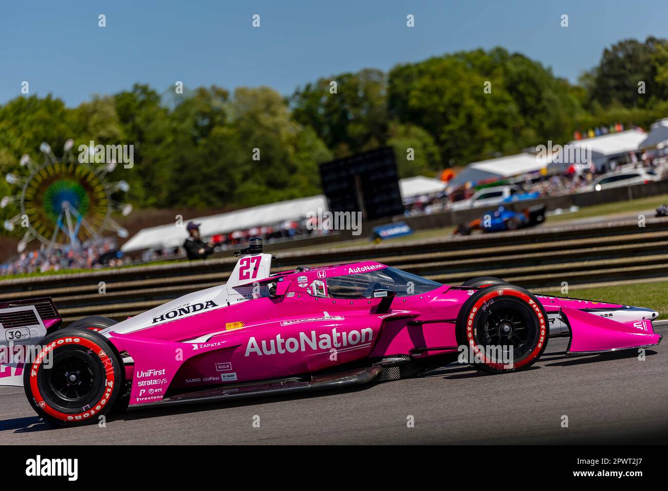 KYLE KIRKWOOD (27) di Jupiter, Florida, corre a turno durante il Children of Alabama Indy Grand Prix al Barber Motorsports Park di Birmingham al.(Credit Image: © Riley W Thompson Grindstone Media Group/Action Sports Photography/Cal Sport Media) Foto Stock