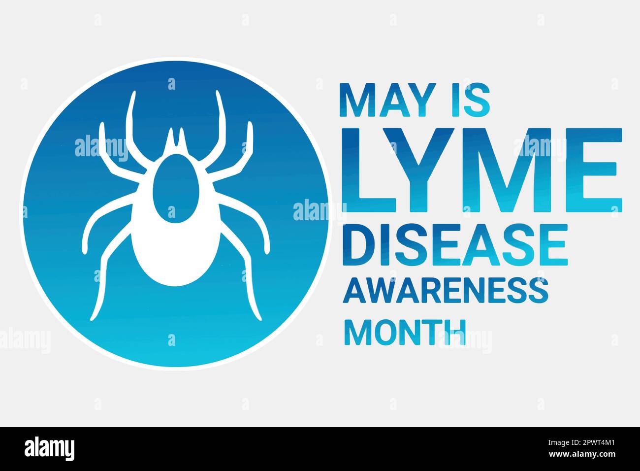 Maggio è mese di consapevolezza della malattia di Lyme. Adatto per biglietti d'auguri, poster e striscioni. Illustrazione vettoriale Illustrazione Vettoriale