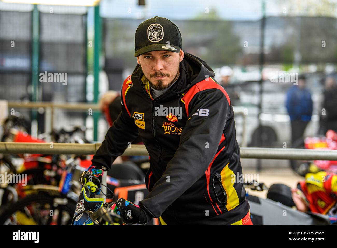 Nick Morris - Leicester Watling JCB Lions durante la partita della SGB Premiership tra Belle Vue Aces e Leicester Lions al National Speedway Stadium di Manchester, lunedì 1st maggio 2023. (Foto: Ian Charles | NOTIZIE MI) Credit: NOTIZIE MI & Sport /Alamy Live News Foto Stock