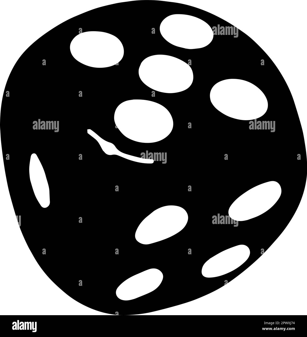 Cubo nero lucido. Icona vettoriale in nero su sfondo trasparente. Illustrazione Vettoriale