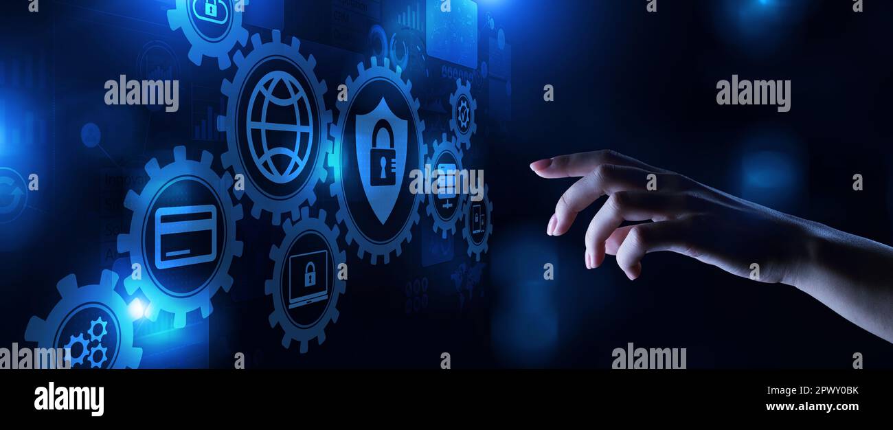 Informazioni sulla sicurezza informatica protezione dei dati protezione dei dati antivirus. Foto Stock