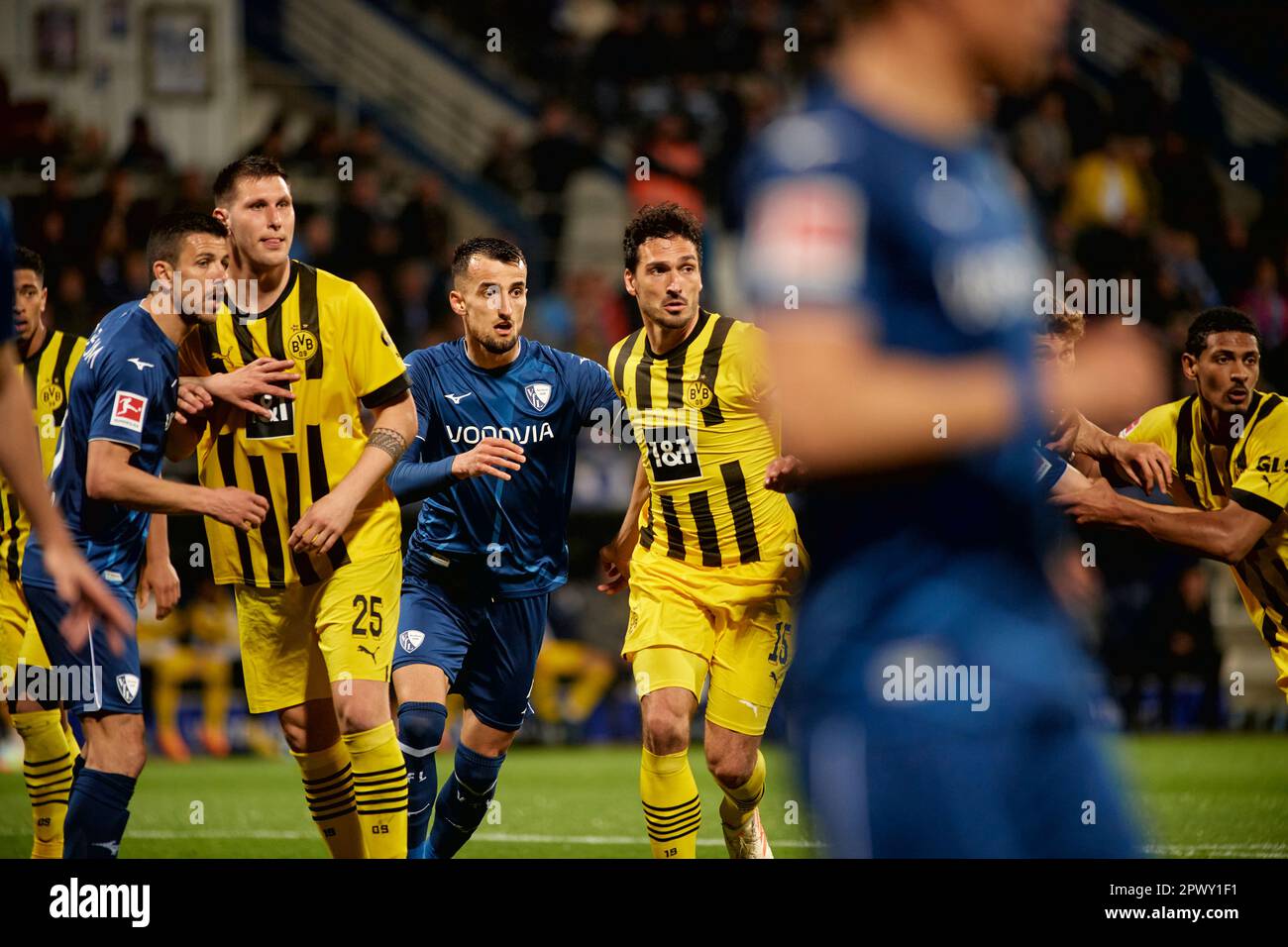 BOCHUM, GERMANIA - 28 APRILE 2023: La partita di calcio della Bundesliga VfL Bochum 1848 contro Borussia Dortmund a Vonovia Ruhr Stadion Foto Stock