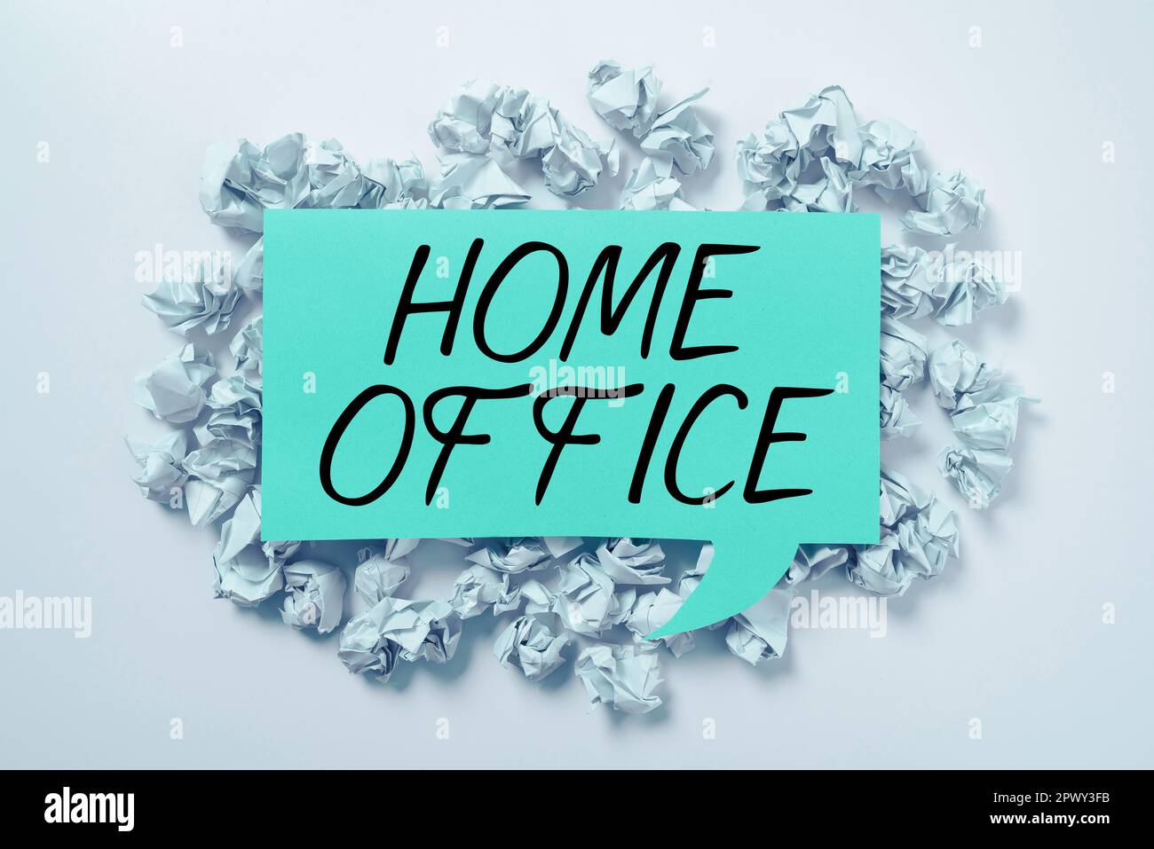 Didascalia di testo che presenta Home Office, Business Concept spazio designato nella residenza di una persona per affari ufficiali Foto Stock