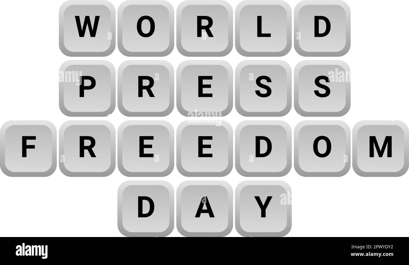 Design per celebrare la Giornata mondiale della libertà di stampa , 2 maggio Illustrazione Vettoriale