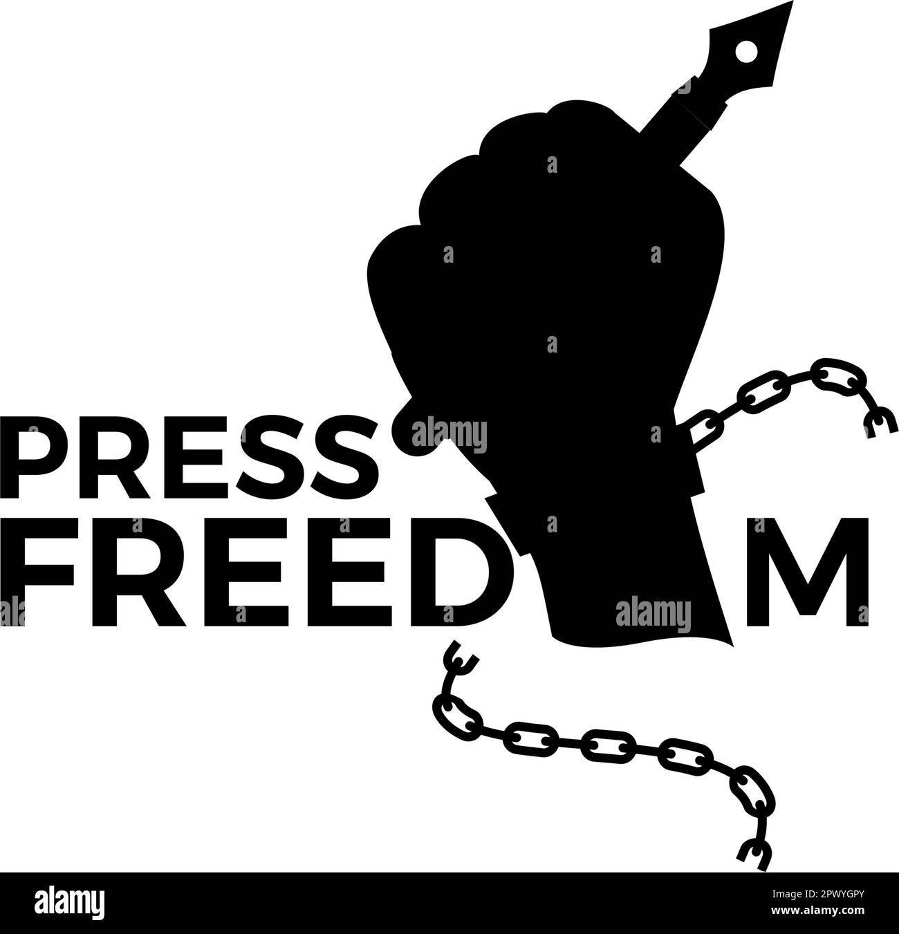 Design per celebrare la Giornata mondiale della libertà di stampa , 2 maggio Illustrazione Vettoriale