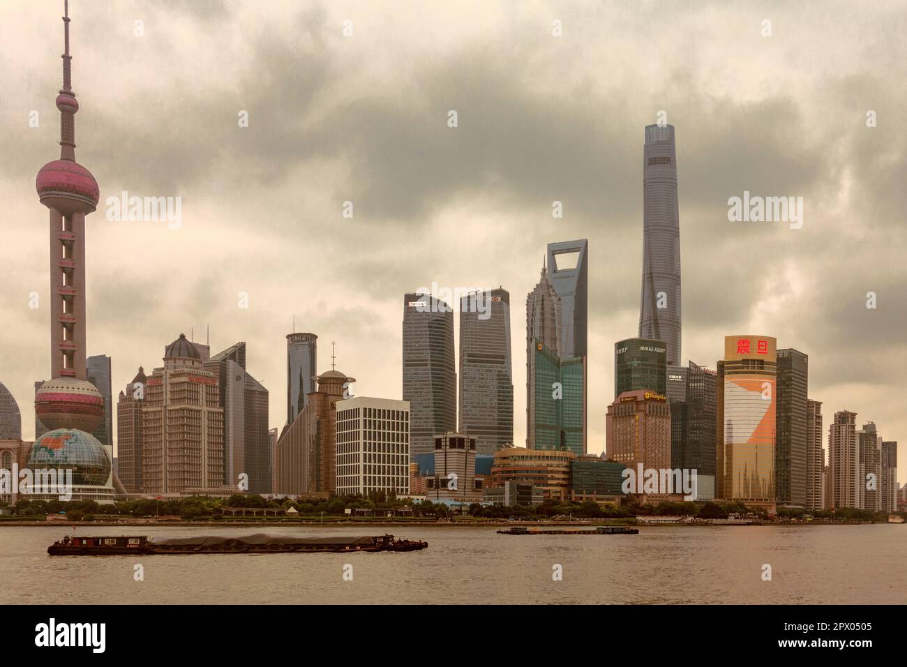 Lo skyline di Shanghai in Cina Foto Stock