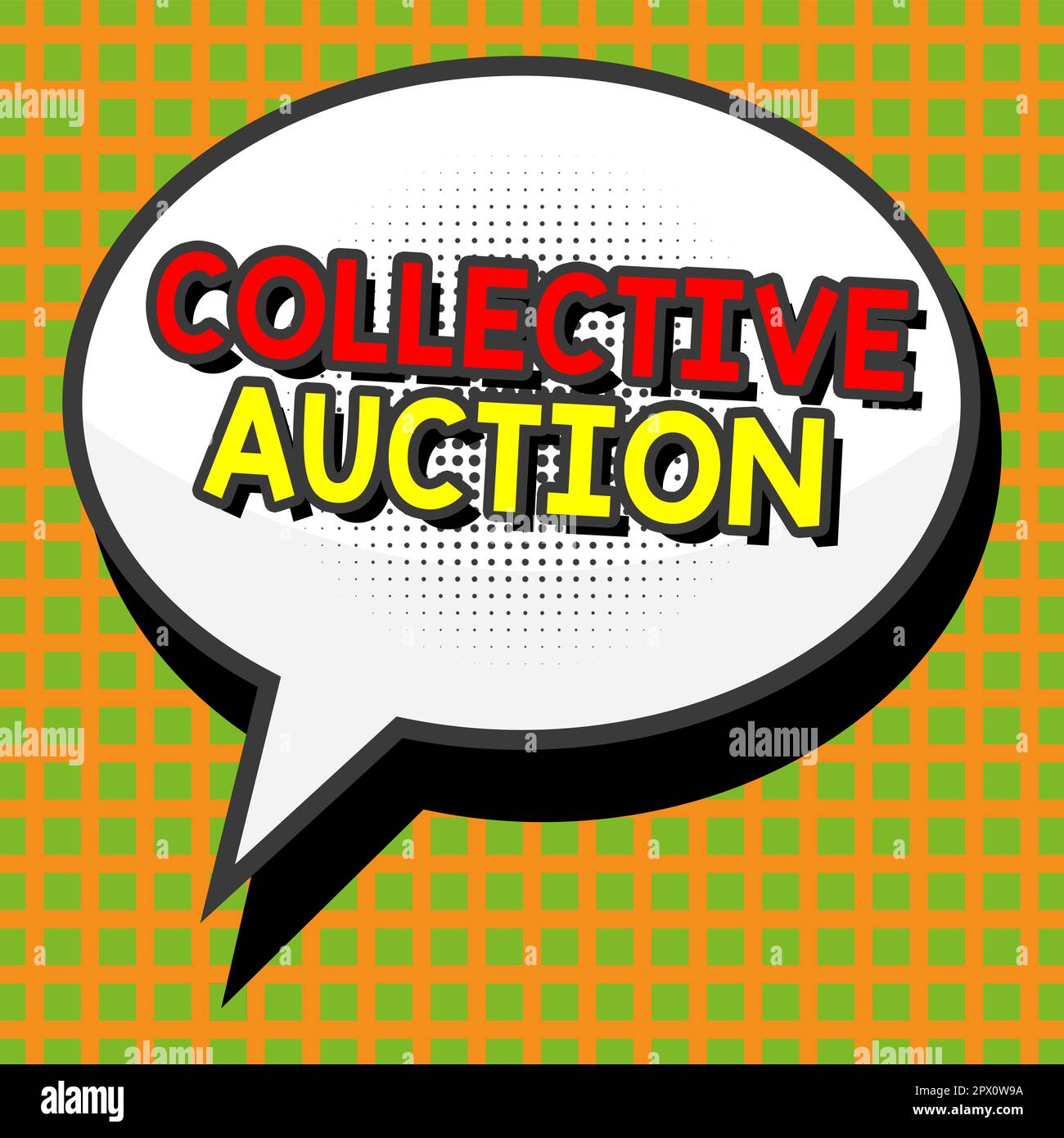 Didascalia concettuale Collective Auction, Business Showcase raccolta e misurazione di informazioni sulle variabili di interesse Foto Stock
