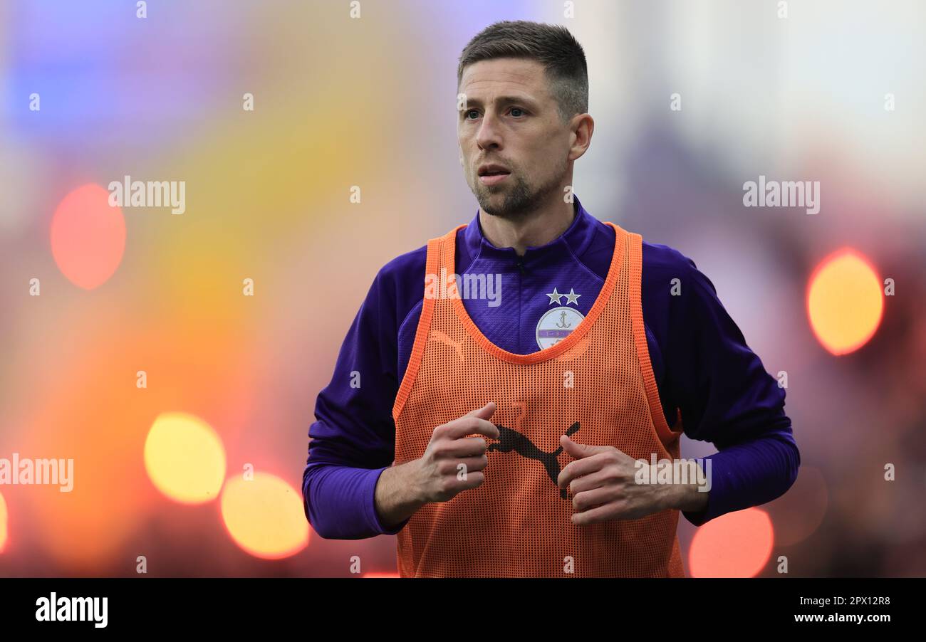 Budapest, Ungheria. 01st maggio, 2023. Ujpest FC / Ferencvarosi TC - Ungherese OTP Bank Liga 1 maggio 2023 a Budapest, Ungheria, Stadio Szusza Ferenc, SIMON KRISZTIÁN, Credit: Gabriella Barbara/Alamy Live News Foto Stock