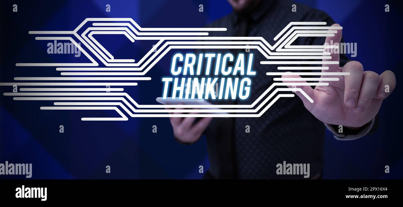 Scrittura che mostra il pensiero critico del testo, sequenza di approccio di affari delle fasi di un progetto che richiede il tempo più lungo Foto Stock