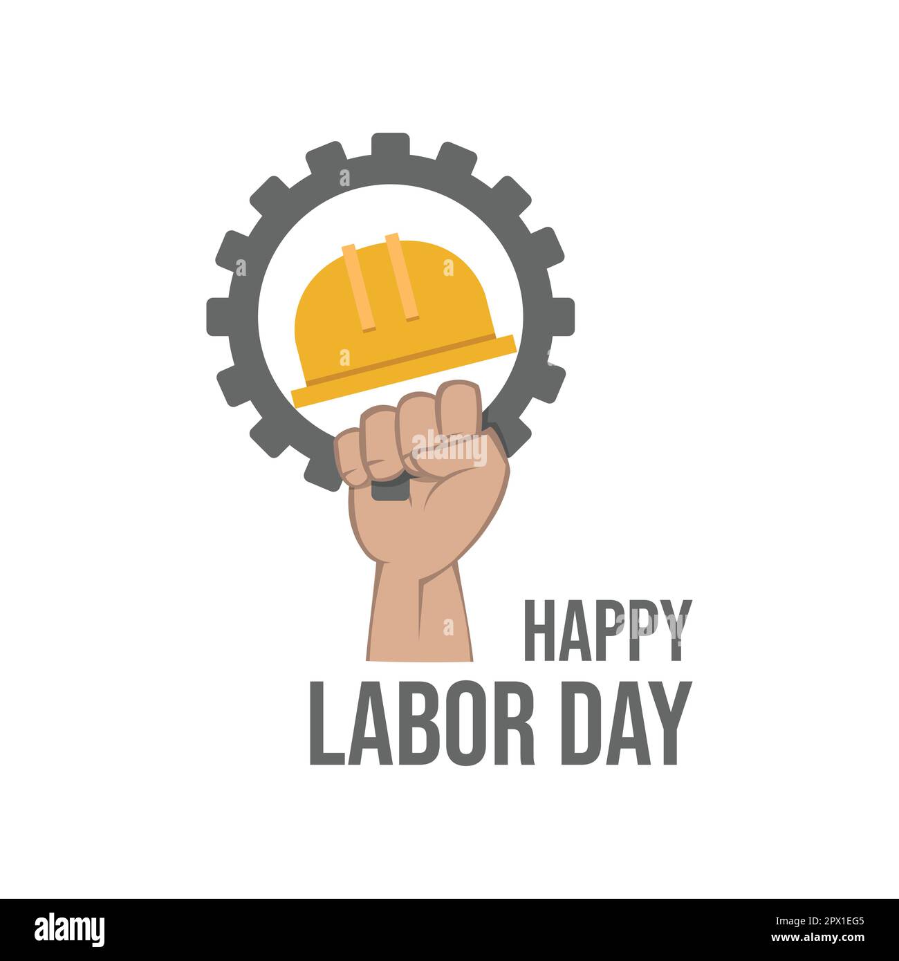 Buon background per la giornata del lavoro. Banner festivo per la Festa del lavoro con testo - Festa del lavoro. Illustrazione vettoriale Illustrazione Vettoriale