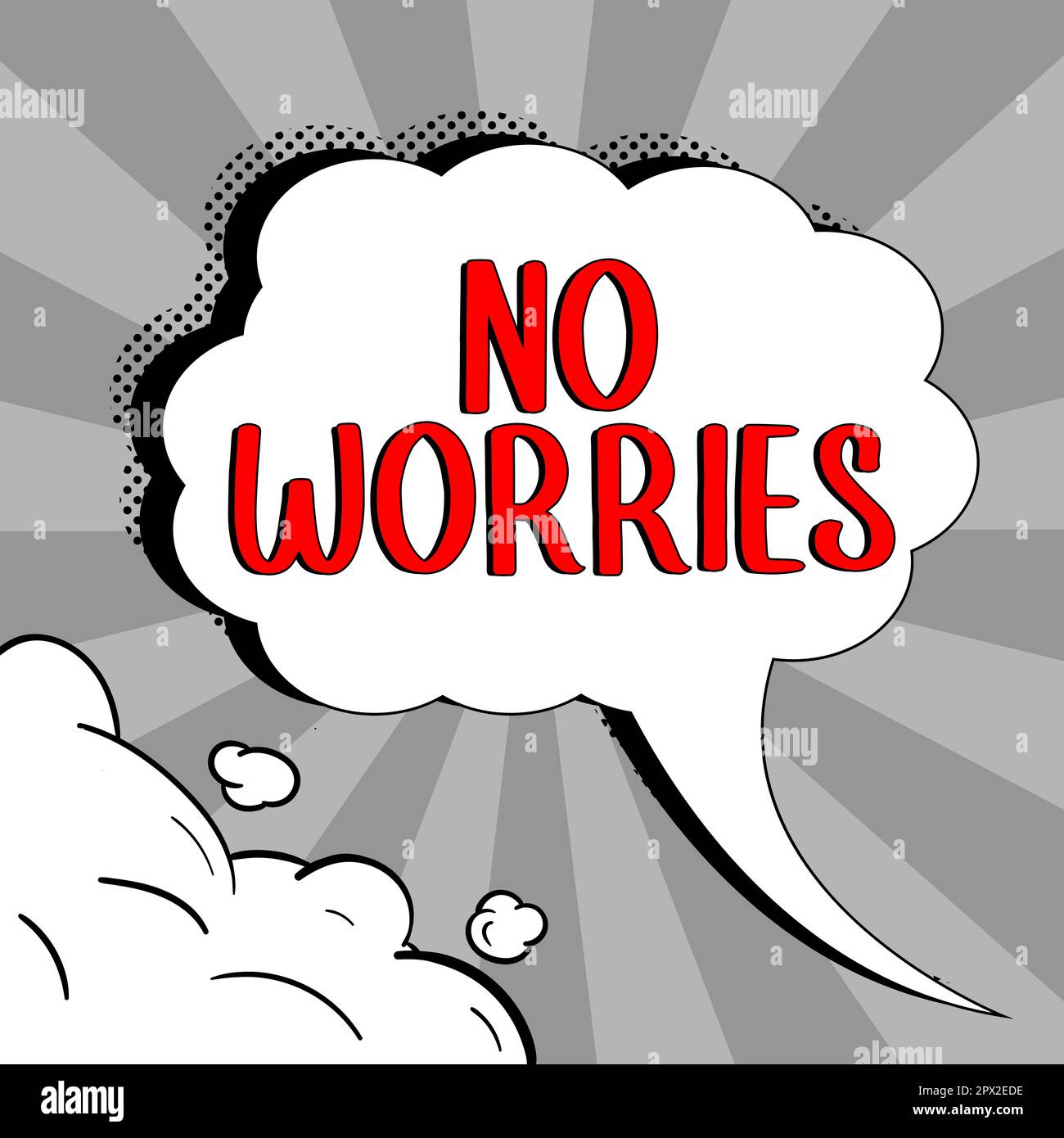 Scrittura visualizzazione del testo Nessun problema, Word per un'espressione usata per dire che tutto è giusto Foto Stock