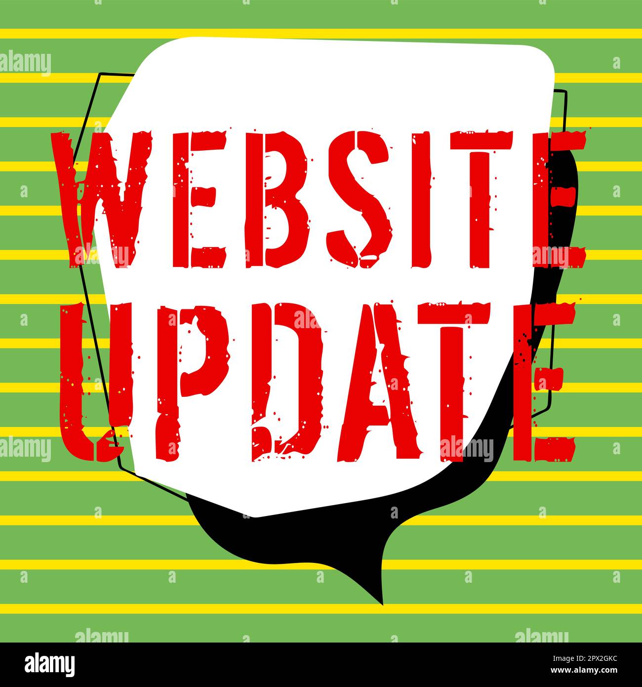 Conceptual Caption Website Update, concetto che significa mantenere la pagina web e il contenuto aggiornati e trendy Foto Stock