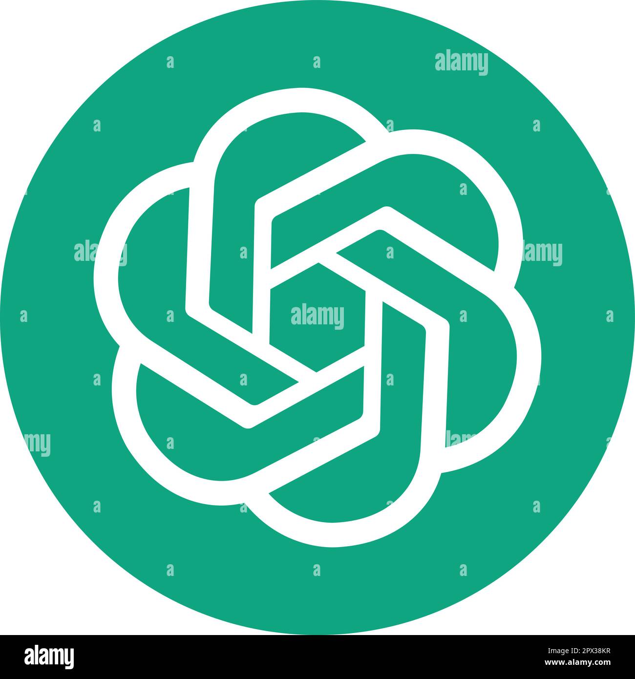 Logo Chatgpt, logo Open ai, chatbot ai, app Chat GPT. Ai intelligenza artificiale chatbot servizi logo azienda isolato su sfondo trasparente. Illustrazione Vettoriale