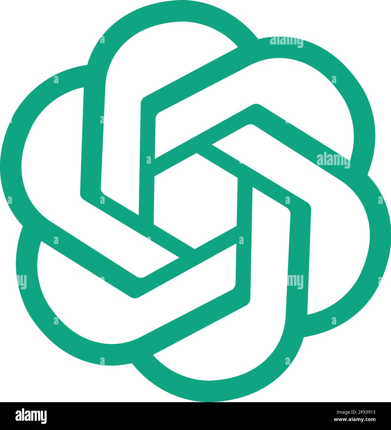 Logo Chatgpt, logo Open ai, chatbot ai, app Chat GPT. Ai intelligenza artificiale chatbot servizi logo azienda isolato su sfondo trasparente. Illustrazione Vettoriale