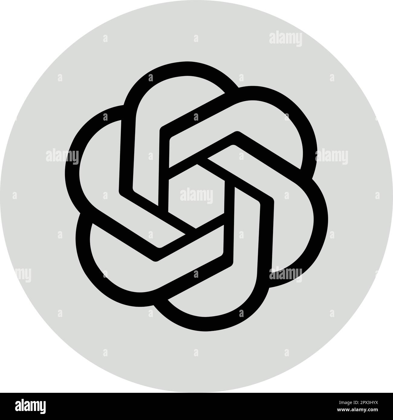 Logo Open ai, logo Chatgpt, chatbot ai, app Chat GPT. Ai intelligenza artificiale chatbot servizi logo azienda isolato su sfondo trasparente. Illustrazione Vettoriale