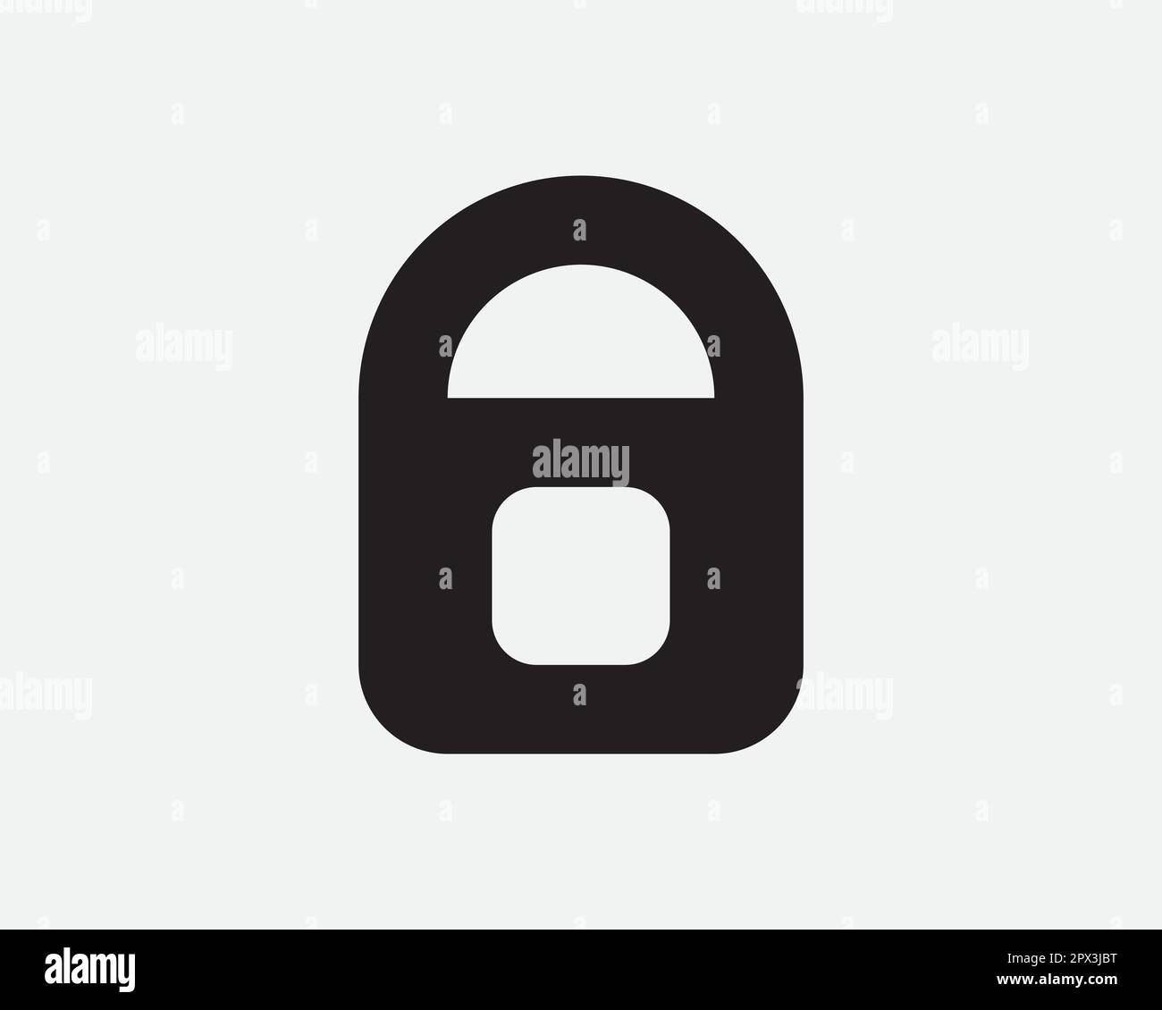 Icona di blocco. Password di sicurezza Top Secret Safety simbolo di protezione sicura. Illustrazione grafica vettoriale della crittografia privata di protezione crittografia privata Illustrazione Vettoriale
