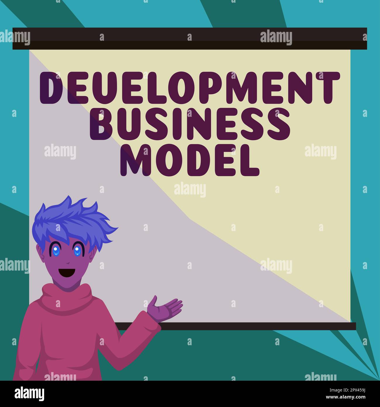 Scrittura a mano del testo sviluppo modello di affari, la logica concettuale della foto di come un'organizzazione ha creato Foto Stock