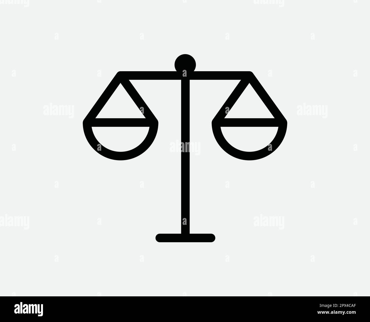 Etica Equality equity Scale Balance Justice Law Legal Integrity icona in bianco e nero segno simbolo grafico vettoriale clipart Illustrazione Illustrazione Vettoriale