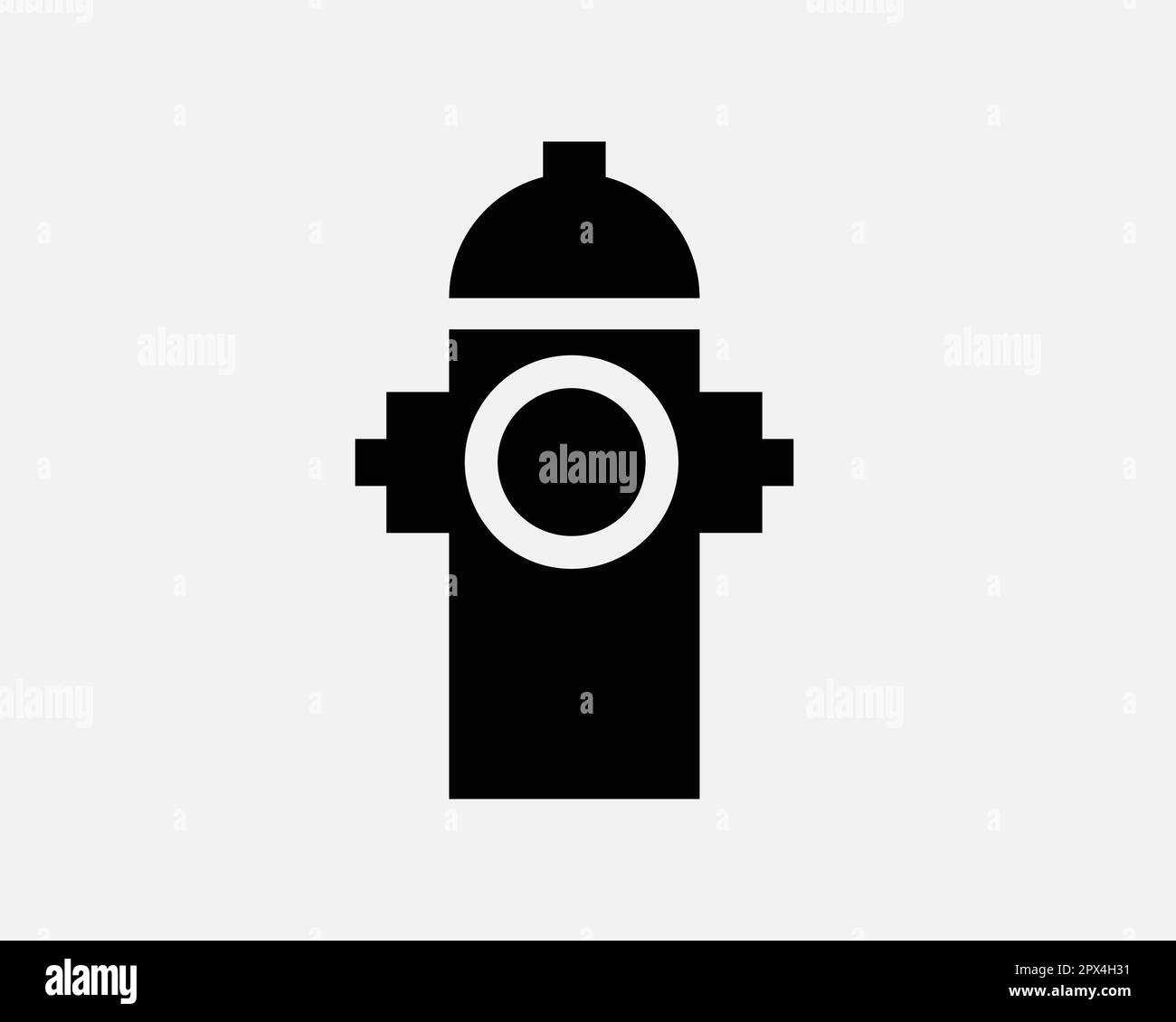 Antincendio acqua idrante tubo di emergenza rubinetto estintore attrezzatura antincendio Bianco e nero icona segno simbolo Vector Illustrazione clipart Illustrazione Illustrazione Vettoriale