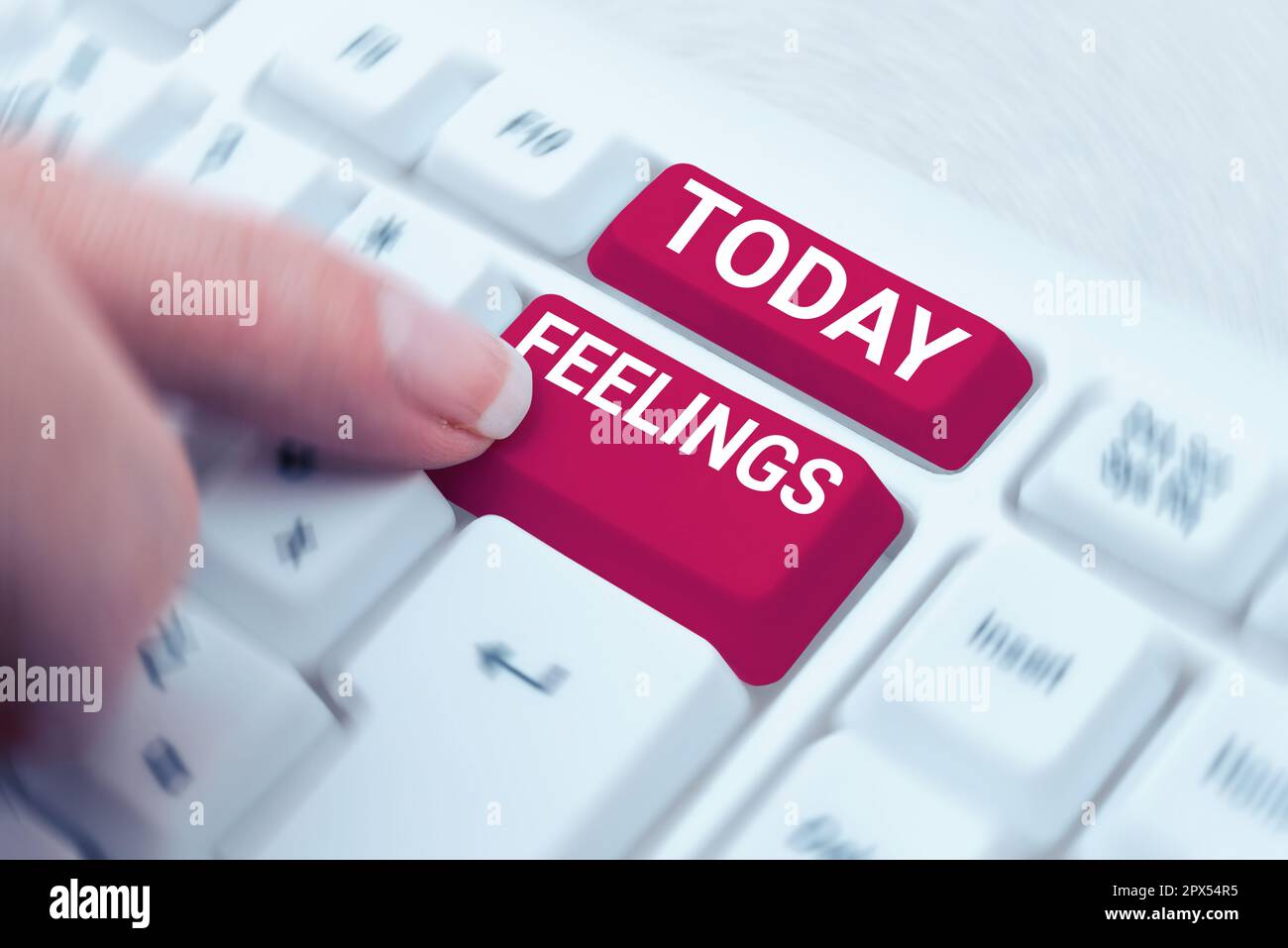 Testo che mostra sentimenti di ispirazione, Parola per causare sentimenti positivi felici sulla vita hanno soddisfazione Foto Stock