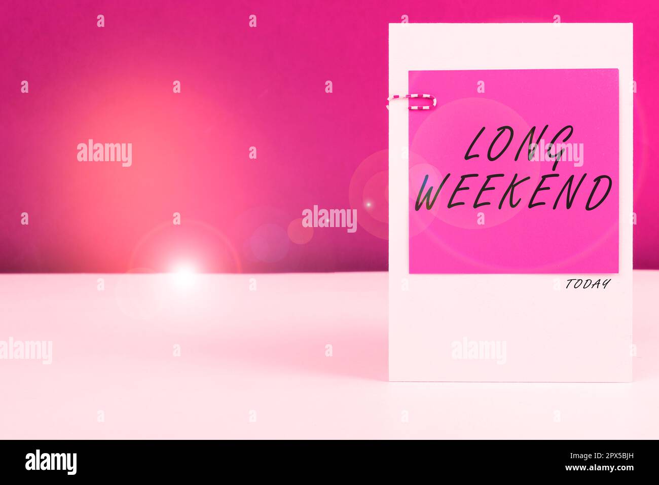 Cartello che mostra Long Weekend, Business Concept vacanza prolungata stagione di vacanza rilassante tempo di ricreazione Foto Stock