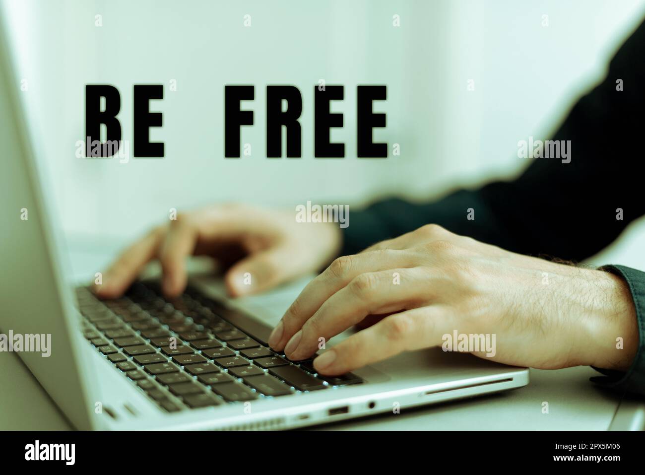 Scrittura a mano testo essere libero, Business Concept capacità di fare ciò che si desidera senza limitazioni o controlli Foto Stock