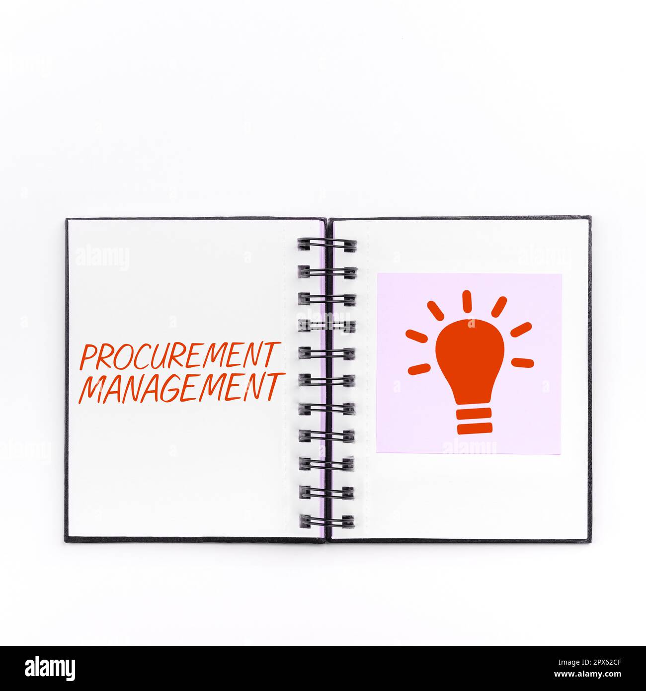 Ispirazione mostrando segno Procurement Management, Word scritto sull'acquisto di beni e servizi da fonti esterne Foto Stock