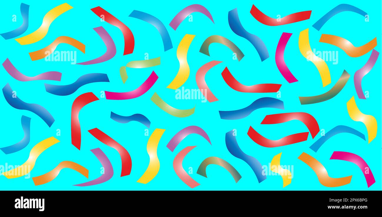 senza cuciture motivo di fondo forme geometriche strisce nastri di colori brillanti confezionamento tessile astrazione. Vettore EPS10 Illustrazione Vettoriale